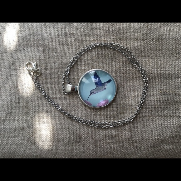 Hummingbird Silver Pendant & Chain - Picture 3 of 4